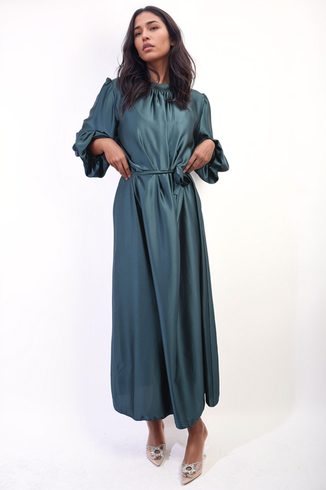 Astrid Long Sleeve High Neck Maxi Dress - Elegant and Comfortable