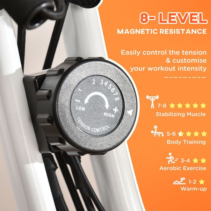 Ultimate Home Fitness Solution: 2-In-1 Exercise Bike with Pulse Sensor - Adjustable & Reliable