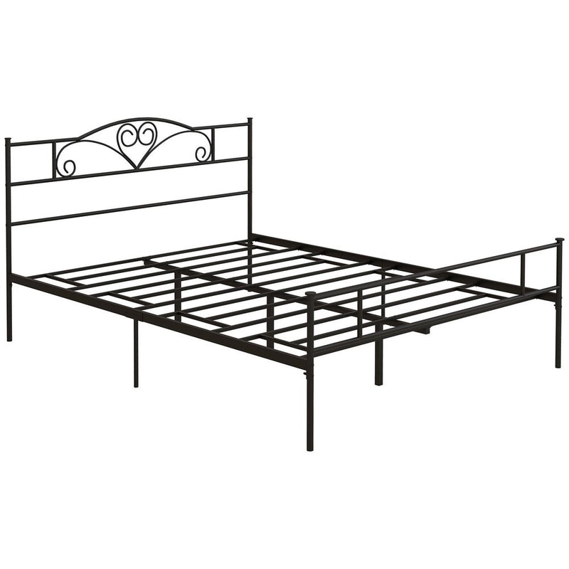 HOMCOM King Metal Bed Frame w/ Headboard and Footboard, 31cm Under-bed Space