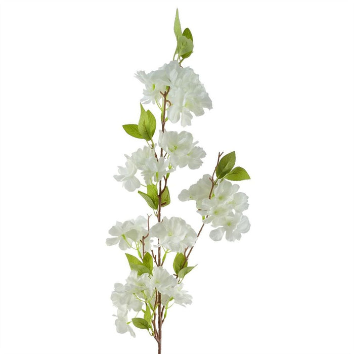 Premium White Artificial Blossom Stems - Pack of 6 | 100cm | Silk Flowers