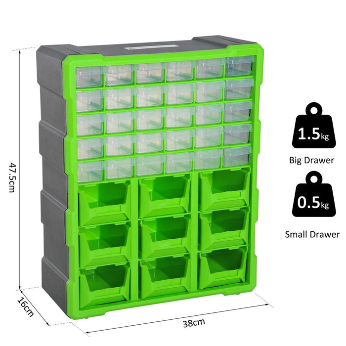 DURHAND 39 Drawer Storage Cabinets, 38Lx16Dx47.5H cm