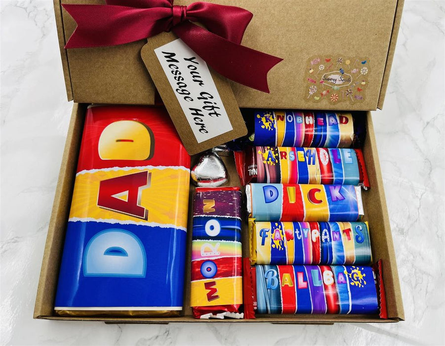 Premium Dad Gift Box w/Big & Small Hearts + Foil - Perfect for Father's Day/Birthday!