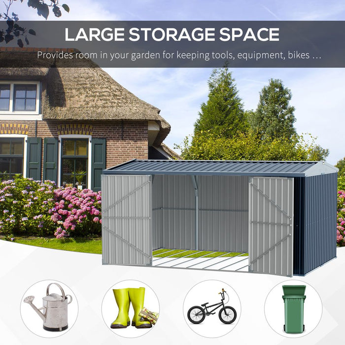 Premium Steel Outdoor Garden Storage Shed | Tool Storage Box for Backyard | Durable & Weather-Resistant | Outsunny