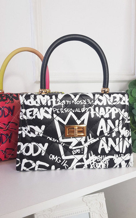 Phoebe Graffiti Print Handbag: Trendy, Durable, and Stylish for Everyday Wear