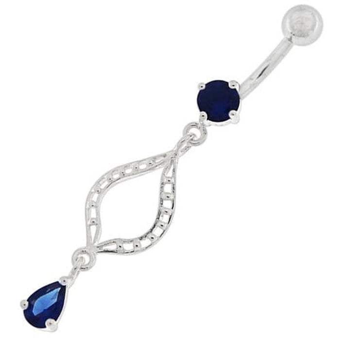 Ellipes Shape Dangling Belly Button Ring