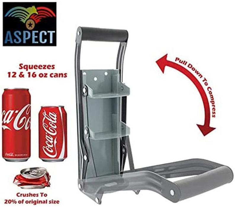 Aspect Heavy Duty Can Crusher - Recycling Wall Mounted Tool for Restaurant & Home