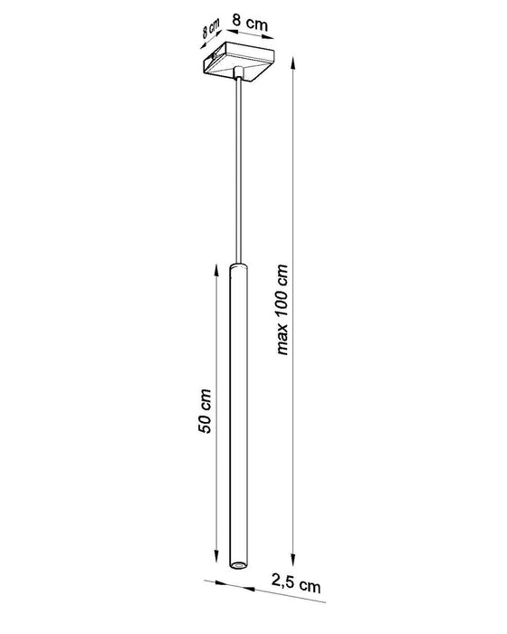 PASTELO 1 White Tube Pendant Lamp | Modern Loft Design LED G9 | Quality Materials | Unique Lighting Solution