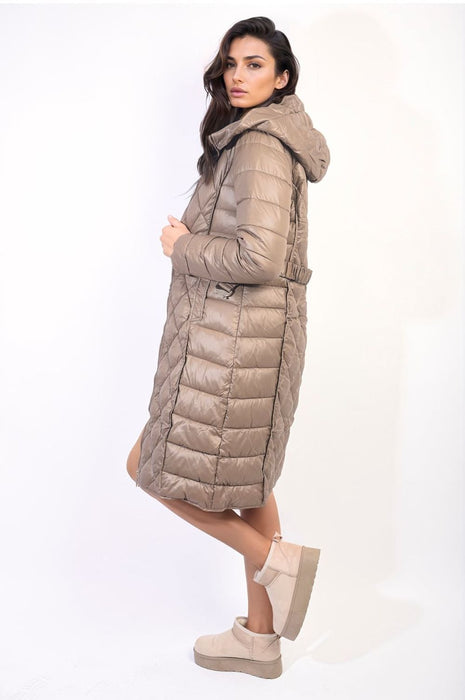 Isobel Quilted Winter Jacket with Belt