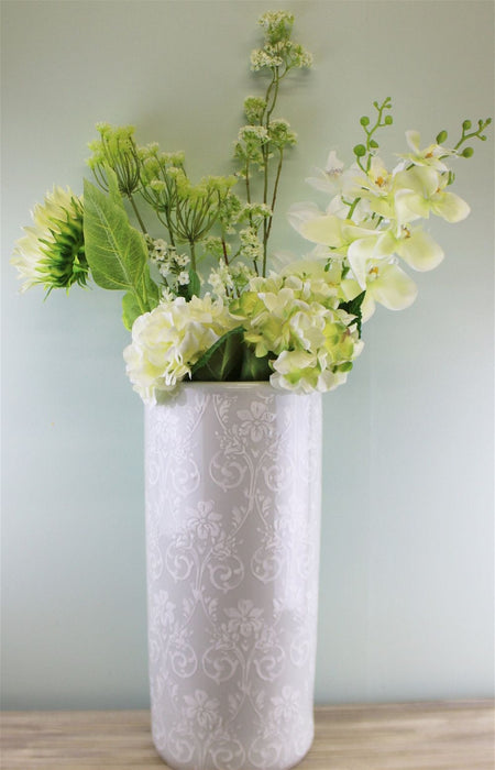 Cream Orchid Spray, Faux Flowers, 85cm - Professional Quality, Polyester & Plastic Stem