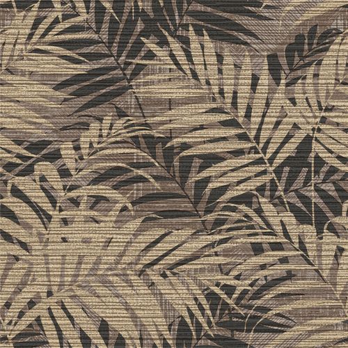 Textured Palm Gold/Chocolate sw12 wallpaper