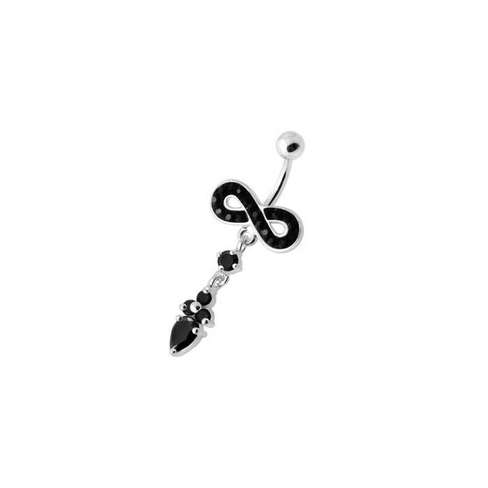 Jeweled Infinity Dangling Navel belly bar