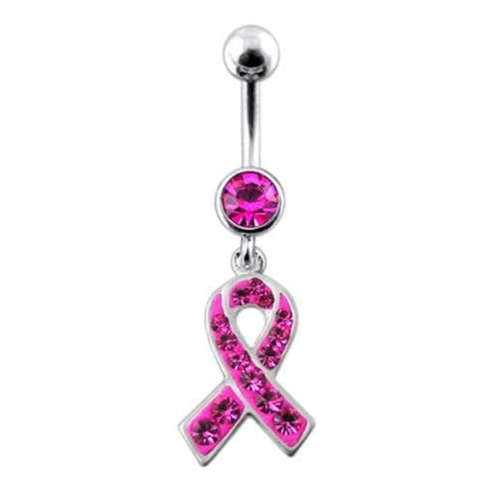 Fancy  CROSS Logo Dangling Belly Ring