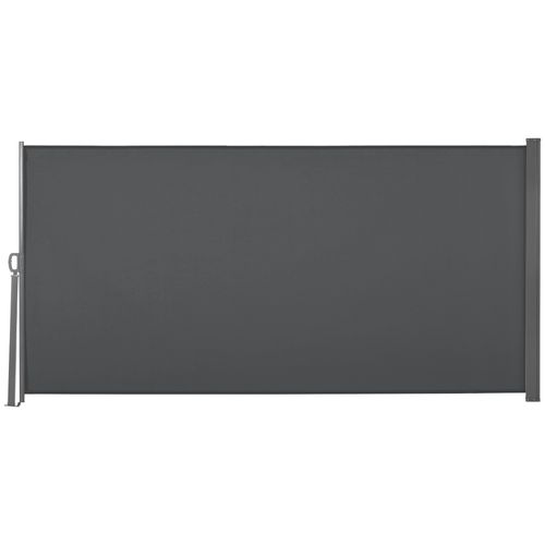 3x1.6M Retractable Side Awning Screen Fence Patio Privacy Divider Grey