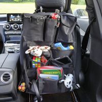 Deluxe Multi Pocket Hanging Car Back Seat Organiser - Black