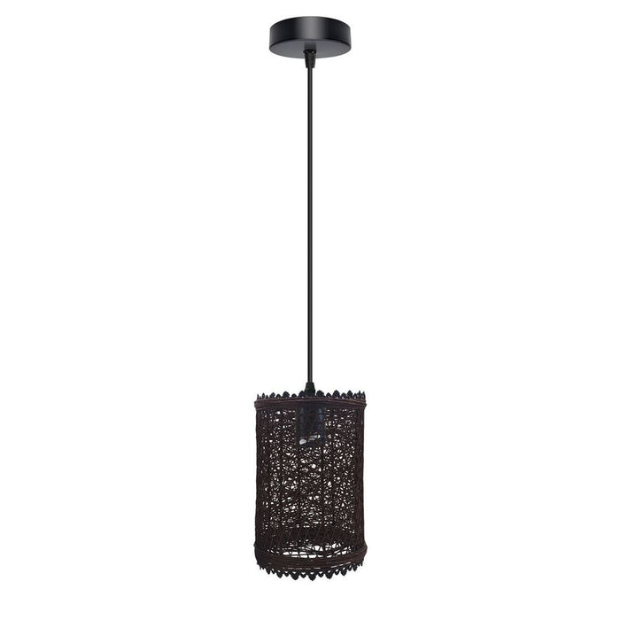 Vintage Rattan Pendant Light - Handmade Adjustable Ceiling Shade - E27 Base - Premium Quality