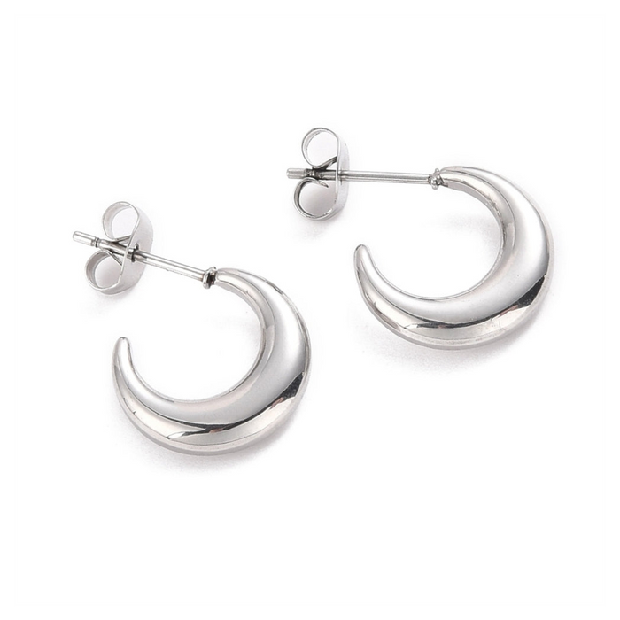 Moon Hoop Earrings | Ideal Birthday or Christmas Gift