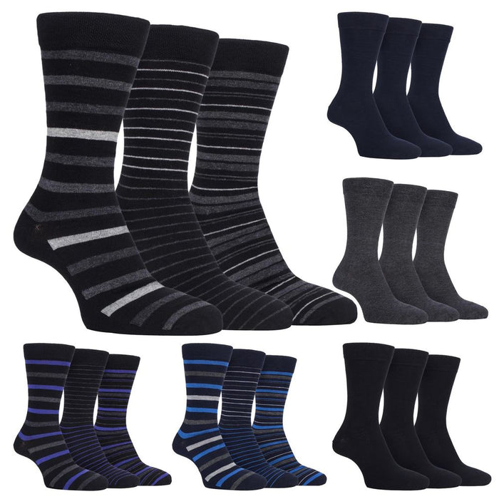 Farah Classic - FCS197 Men's Bamboo Socks - 3 Pack - Moisture-Wicking & Gentle Grip