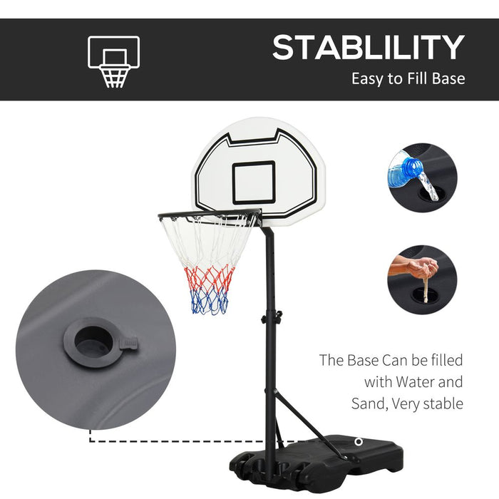 Basketball Stand: Adjustable Height, Pool-Side, Professional Quality, HOMCOM