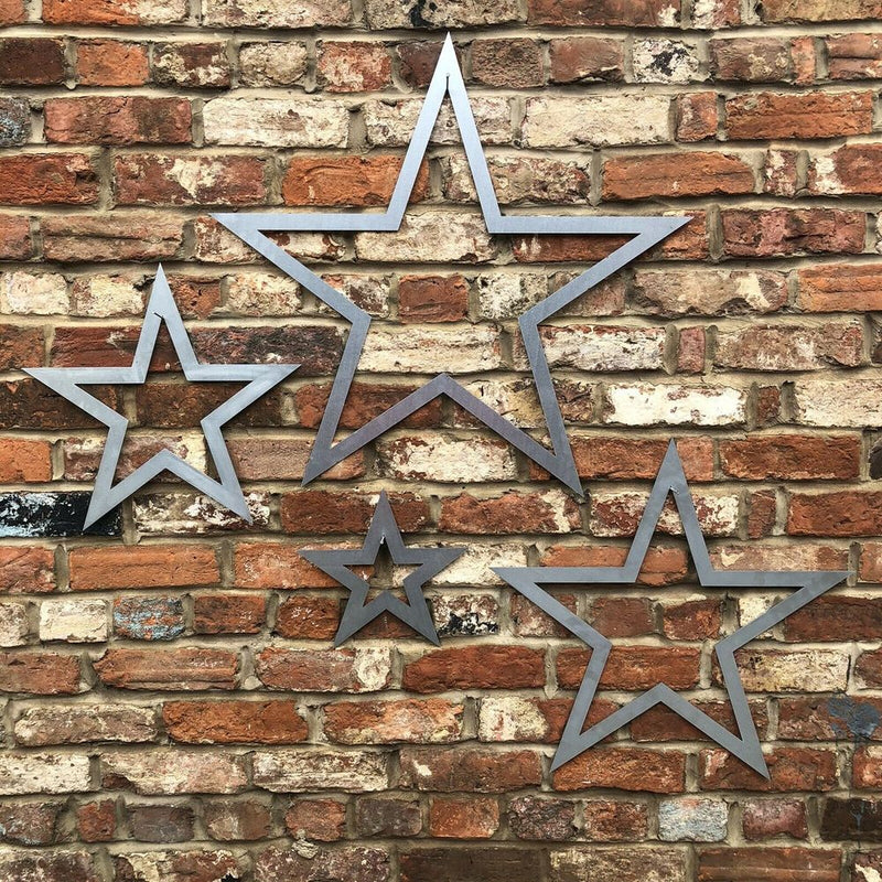 4 Steel Barn Stars Sign Metal Decorations - Versatile, High-Quality, Indoor/Outdoor Use