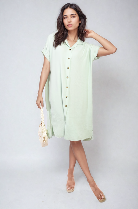 Effortless Style: Julianna Button Front Shirt Dress - Perfect for Summer!