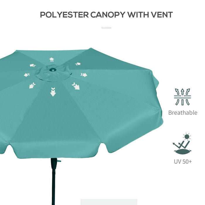 Premium 2.66m Patio Umbrella - Top-Quality Garden Shade, Green - Buy with Confidence!