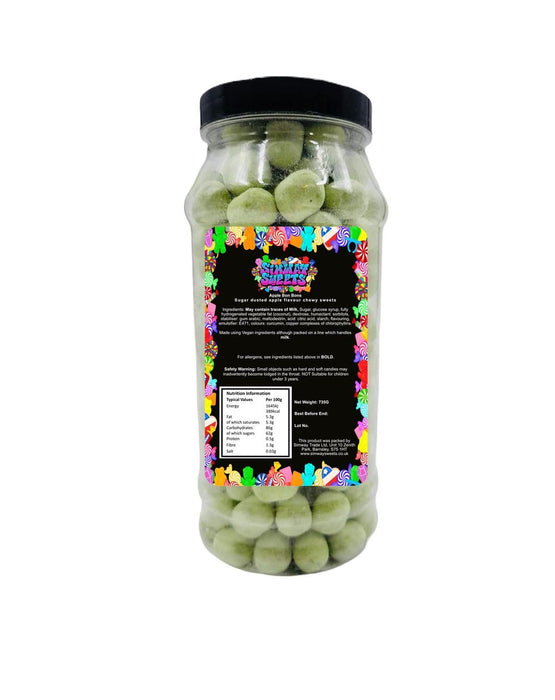 Premium Quality Apple BonBons - Delicious Retro Sweets in a Gift Jar