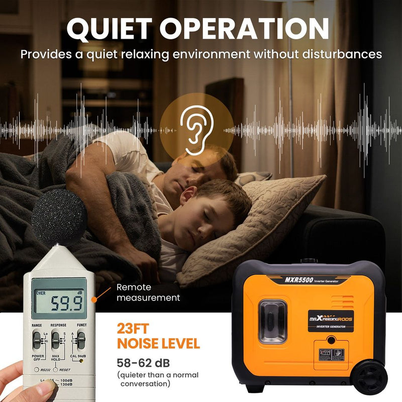 5KW 5.5 KVA Petrol Inverter Generator Silent Portable 4 Stroke Electric Start