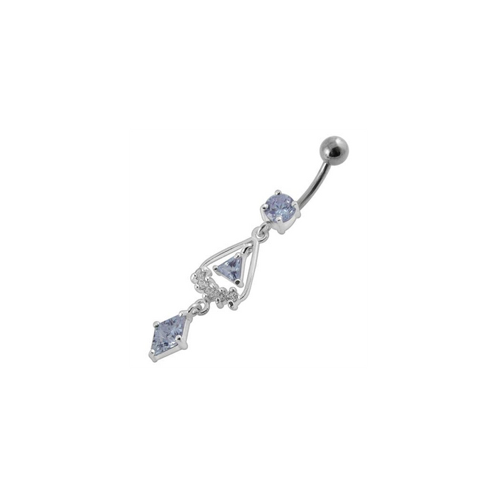 triangled Jewel Fancy Dangling Belly Ring