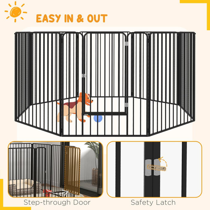 PawHut 100cm 8 Panel Heavy-Duty Dog Playpen - Create a Safe Haven for Your Small to Medium Dogs in Any Space!