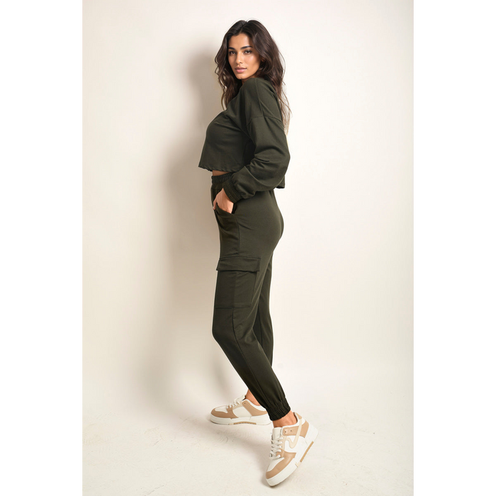 Crop Top & Cargo Joggers Co-ordinates - Trendy, Versatile, & Stylish Sets for Fashion-Forward Individuals