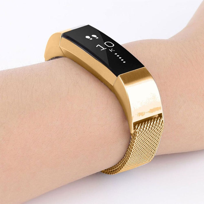 Aquarius Milanese Replacement Strap Band for Fitbit Alta - Gold. Stylish, durable, and compatible with Fitbit Alta smartwatches.