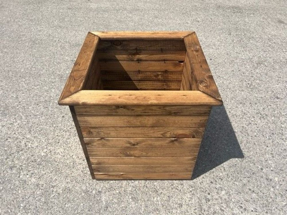 Premium Handcrafted Large Windsor Planter | British Made | Solid Wood | Drainage Slats | 55L Volume | Rustproof Bolting