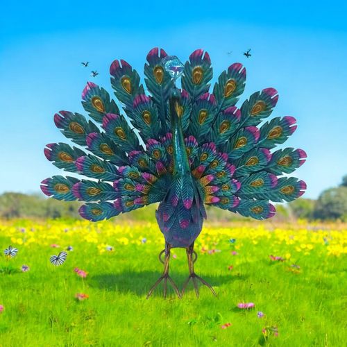 81CM METAL PEACOCK