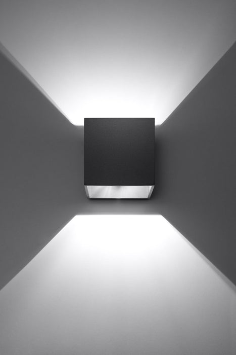 Modern Loft Design Wall Lamp - Black Up/Down Square Shape - Best Quality G9 Bulb