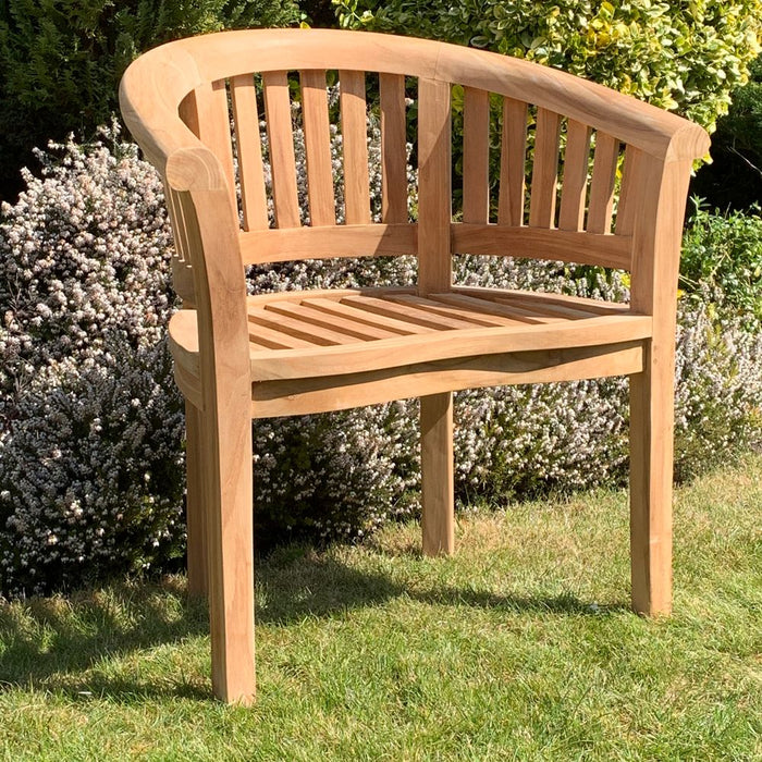 Premium Teak Garden Chair | Elegant 89cm Peanut Scroll Design