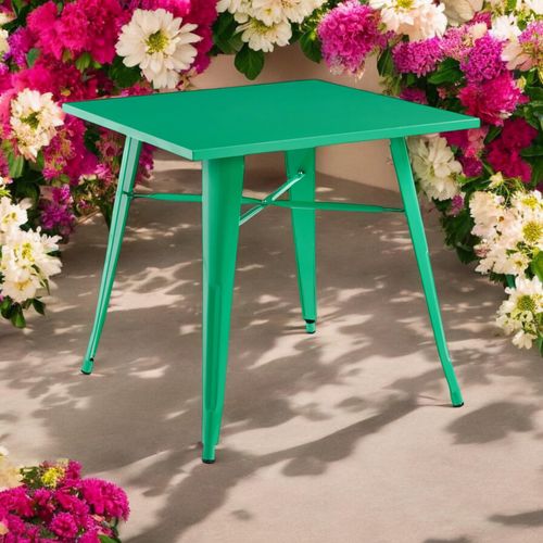 80X80X76CM GREEN METALTABLE
