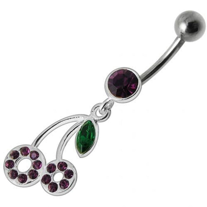 Fancy cherry Dangling Belly Ring Body Jewelry