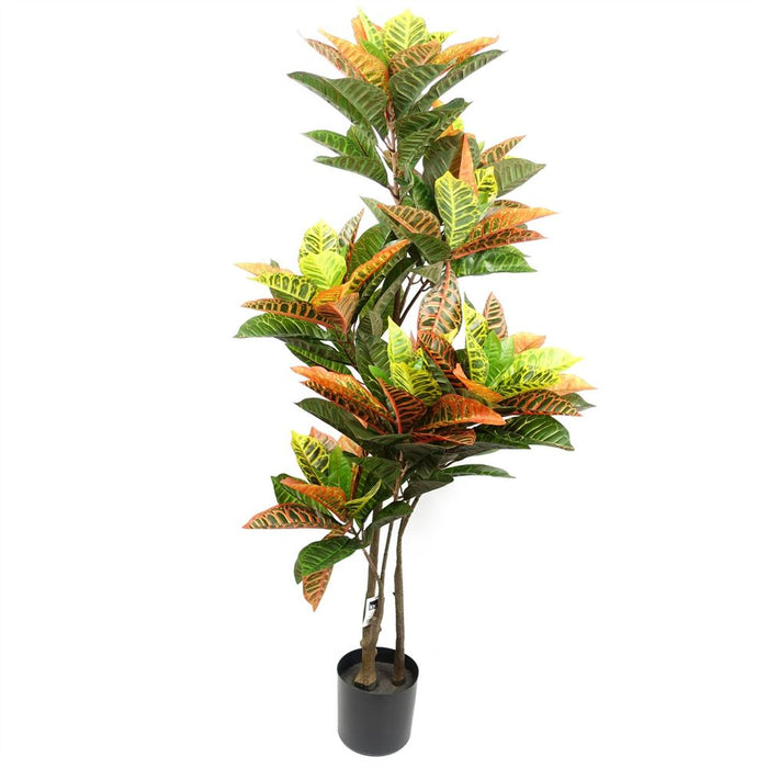 Premium 140cm Artificial Codiaeum Tree - 179 Leaves, High-Quality