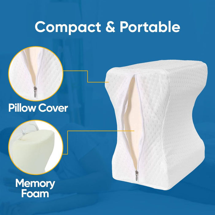 Superior Quality Memory Foam Leg Pillow - Aligns Spine for Perfect Sleep 5056157927474