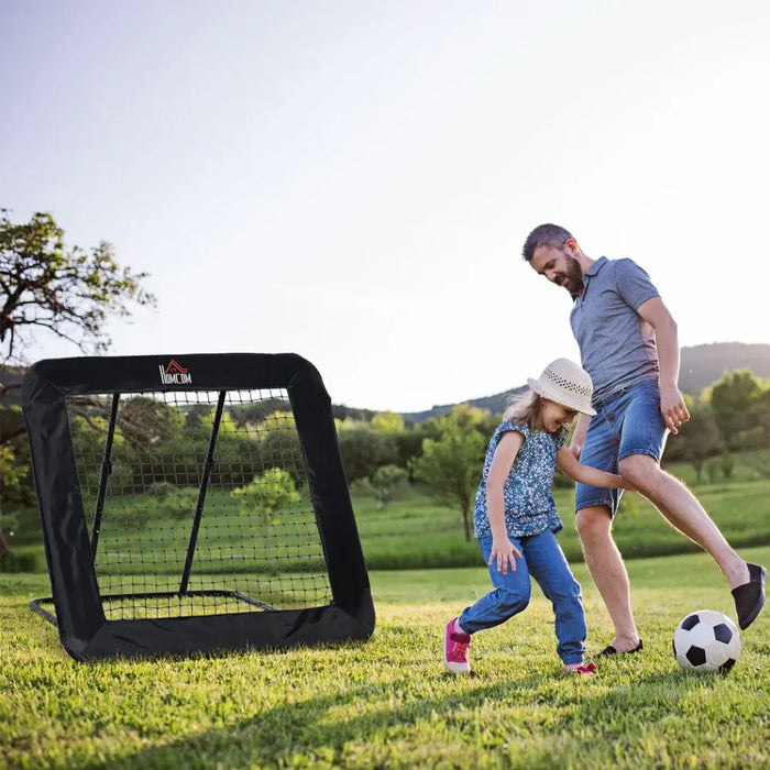 Football Training Net Training Rebounder Net w/ Adjustable Angles - Black