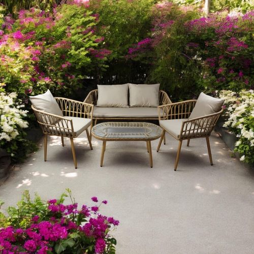 RATTAN 4 PCS GARDEN SET