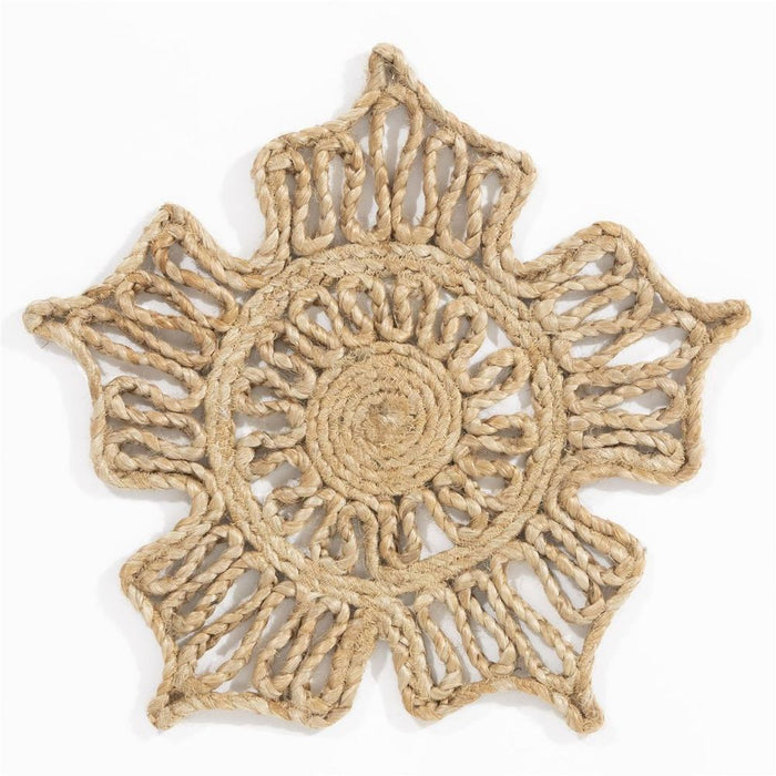 Premium Quality 36x36cm Natural Jute Star Placemats - Set of 2