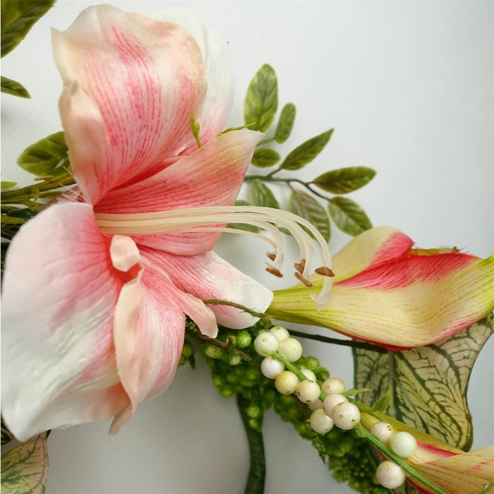 180cm Artificial Hanging  Pink Lily Plant Realistic Garland Trailing