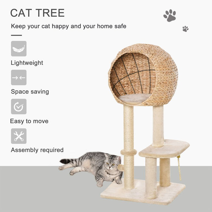 Ultimate 100cm Cat Tree Tower - Premium Quality, Scratching Post, Condo - Pawhut