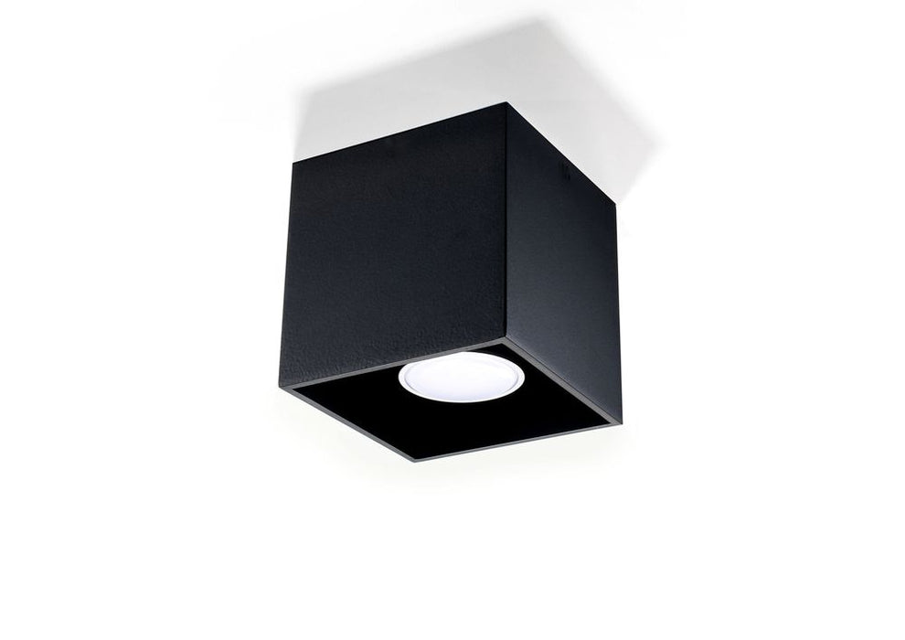 QUAD 1 Black Ceiling Lamp: Modern Loft Design LED GU10 - High Quality & Stylish Lighting Solution