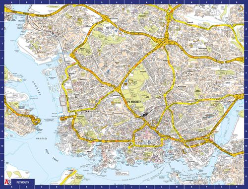 A to Z Map of Plymouth 1000 Piece Jigsaw Puzzle