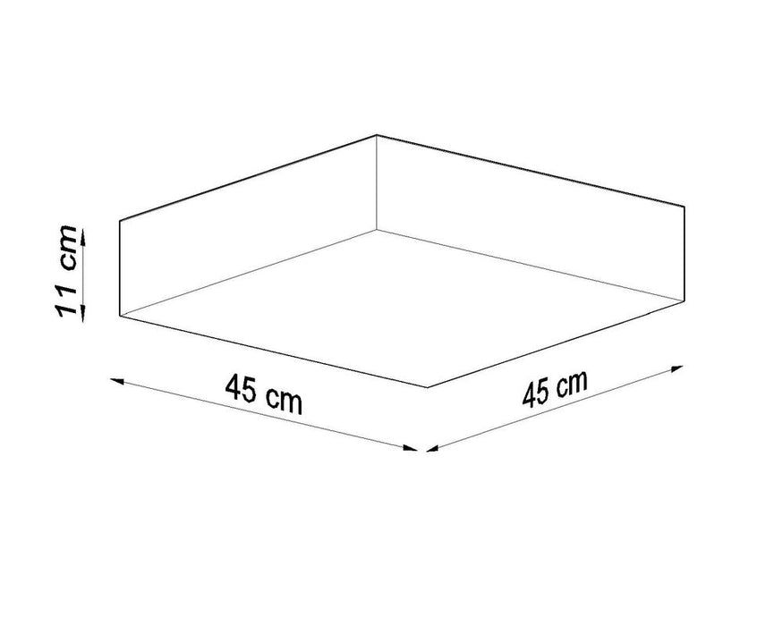 Premium HORUS 45 Ceiling Lamp - Elegant White LED Square Design - High-Quality for Modern Homes