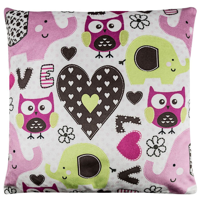 Velvet Animal Cushion Cover 45x45cm - Owl Design - Luxury Decor for Sofa & Bed - 100% Polyester - Delicate Wash, Low Dry - 10 Designs