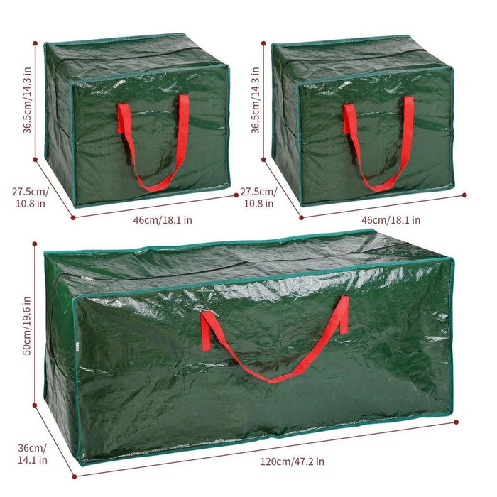 VINSANI Xmas Storage Bags - Protect Your Tree & Decorations - Water-Resistant & Sturdy - Multifunctional - Fits 7ft Trees