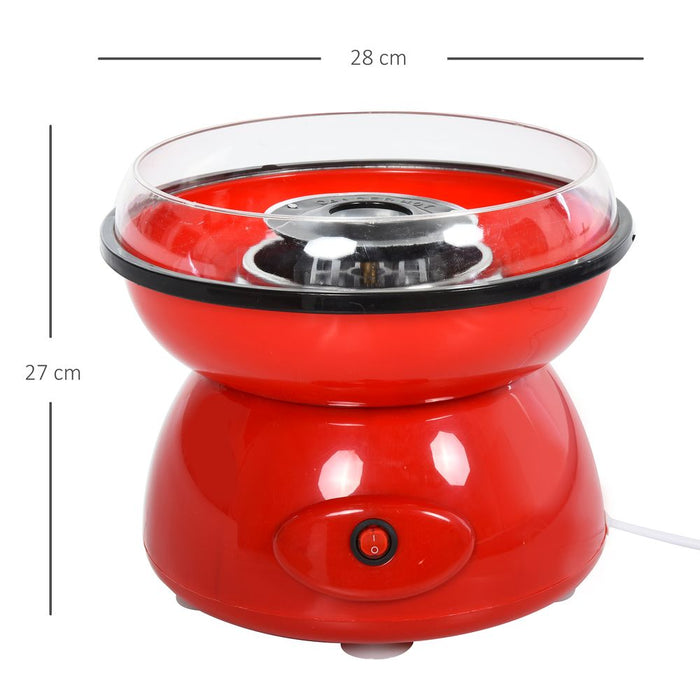 450W Non-Stick Stainless Steel Candyfloss Machine Red